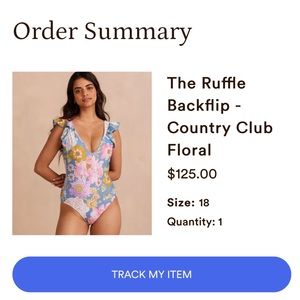 Blue floral Summersalt one-piece bathing suit